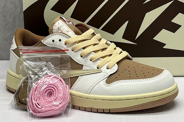 Air Jordan Retro 1 Grade AAA Low Travis Scott Brown - Click Image to Close